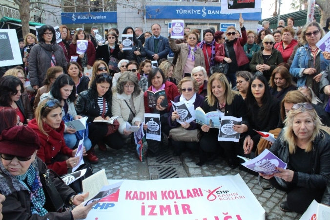 CHP’li kadınlar çocuk istismarına karşı kitap okudu