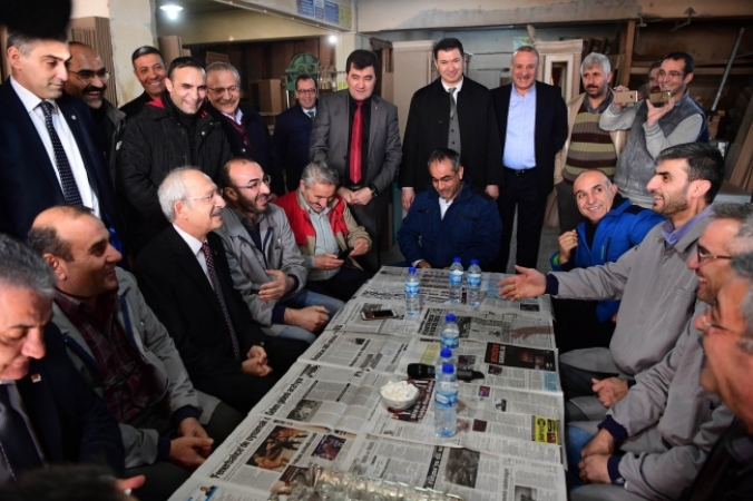 Kılıçdaroğlu mobilyacıları ziyaret etti
